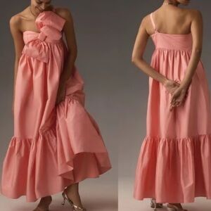 Anthropologie Coral Maxi Dress